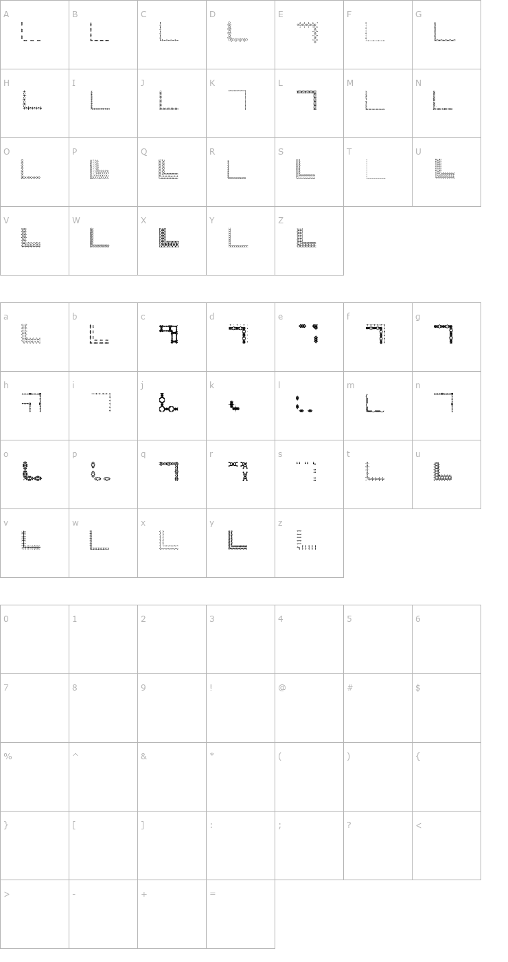 Character Map LSCorners1 Font