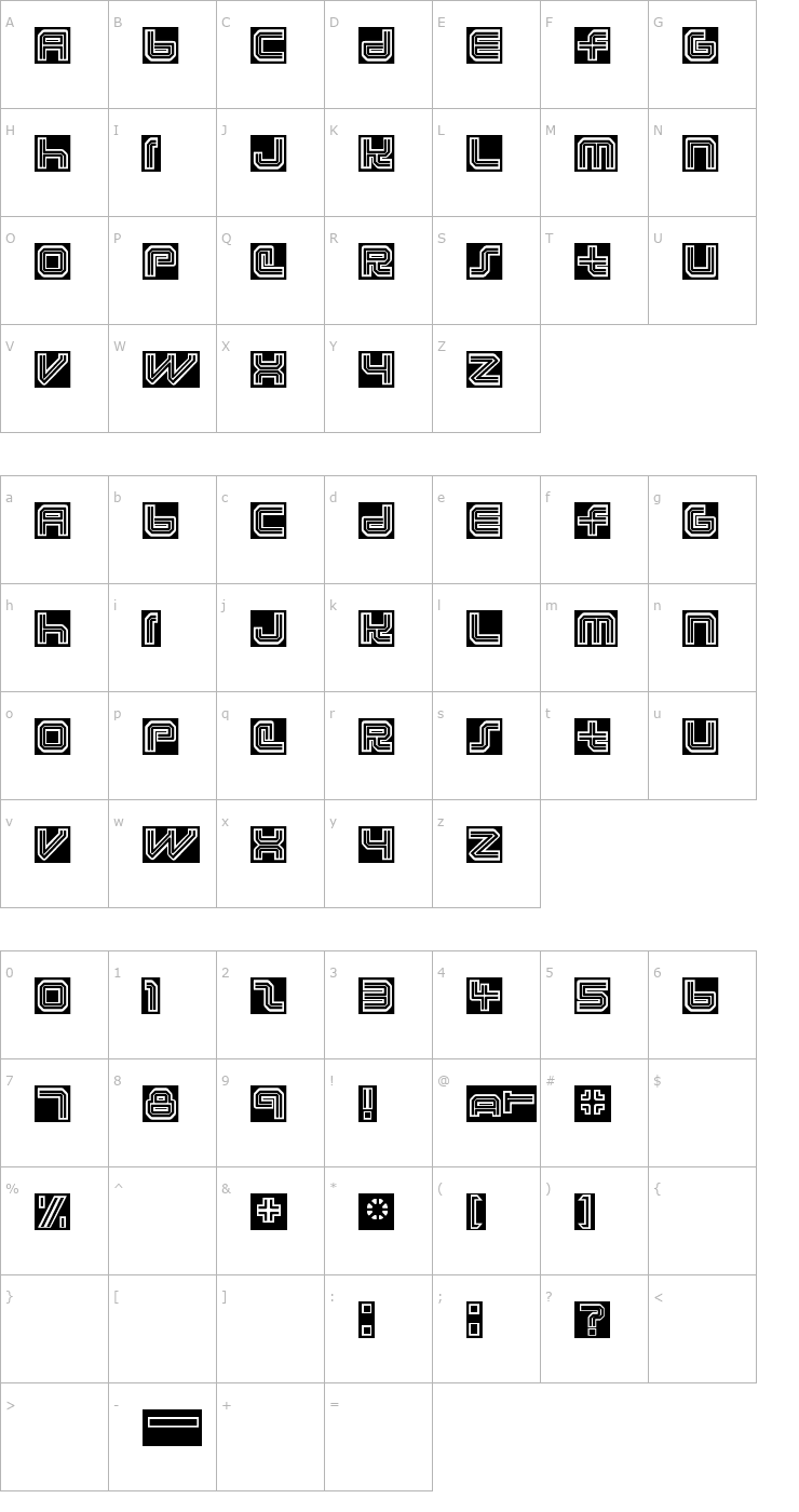 Character Map LunaEclipsed Font