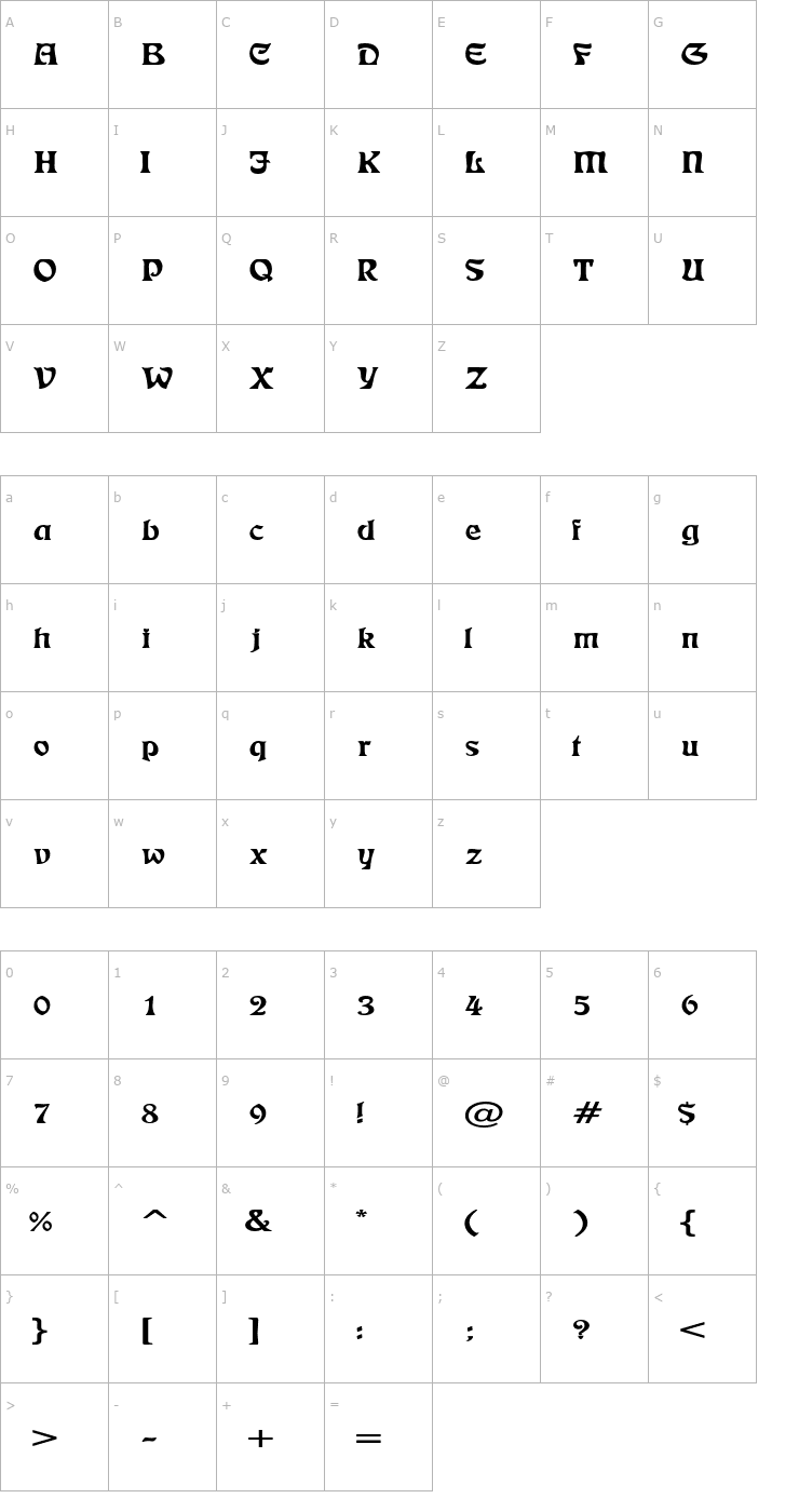 Character Map LushlifeExtended Font