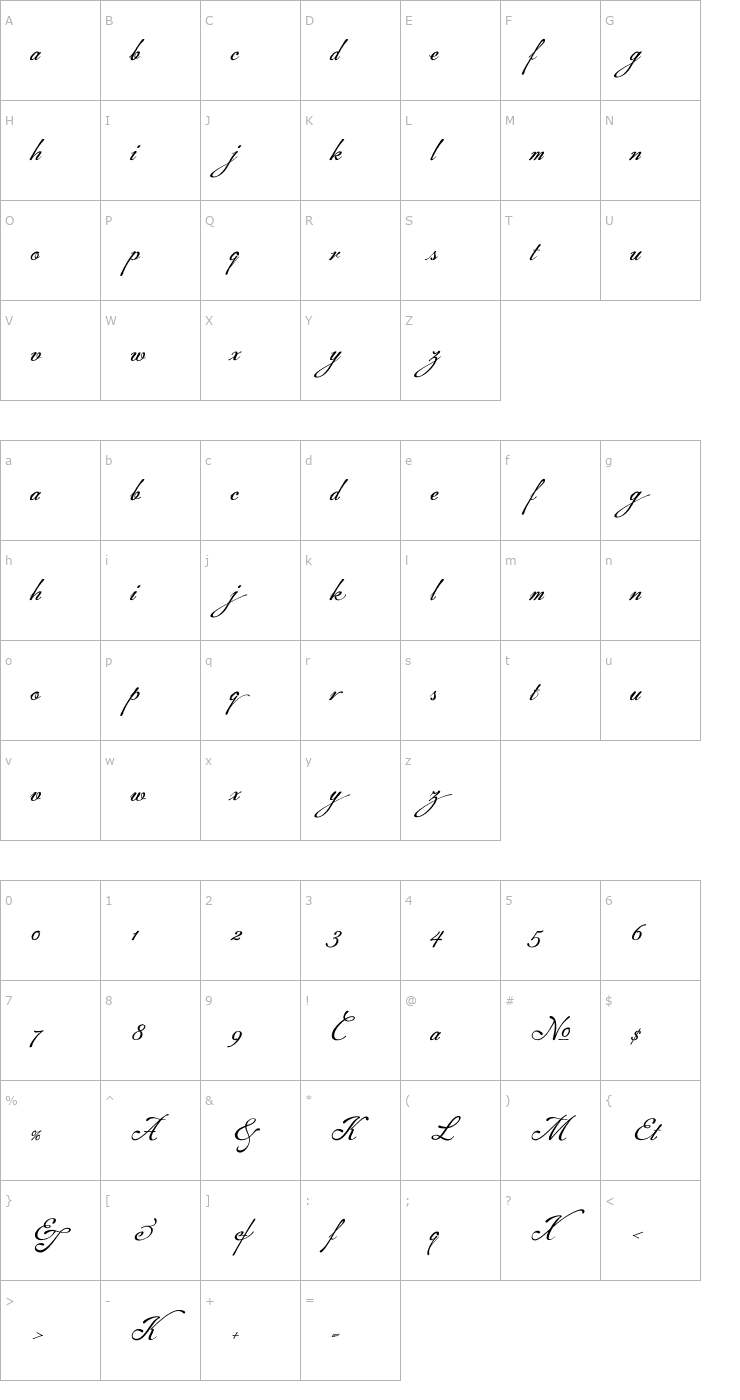 Character Map MachiaXtraOne Font