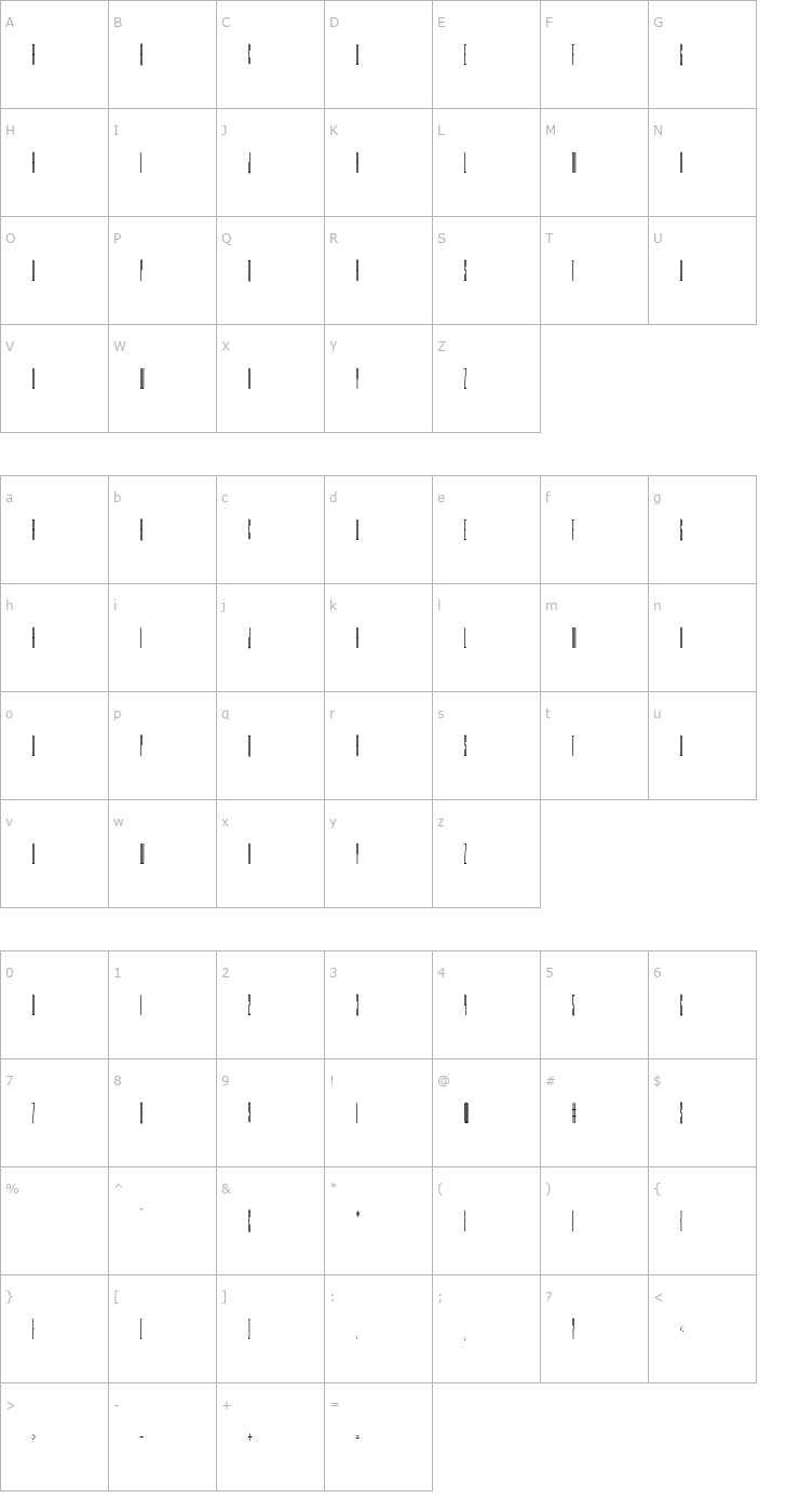 Character Map MacroscopicA Font