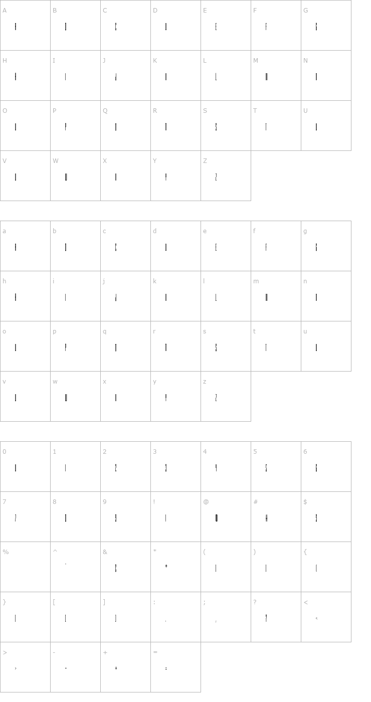 Character Map MacroscopicC Font