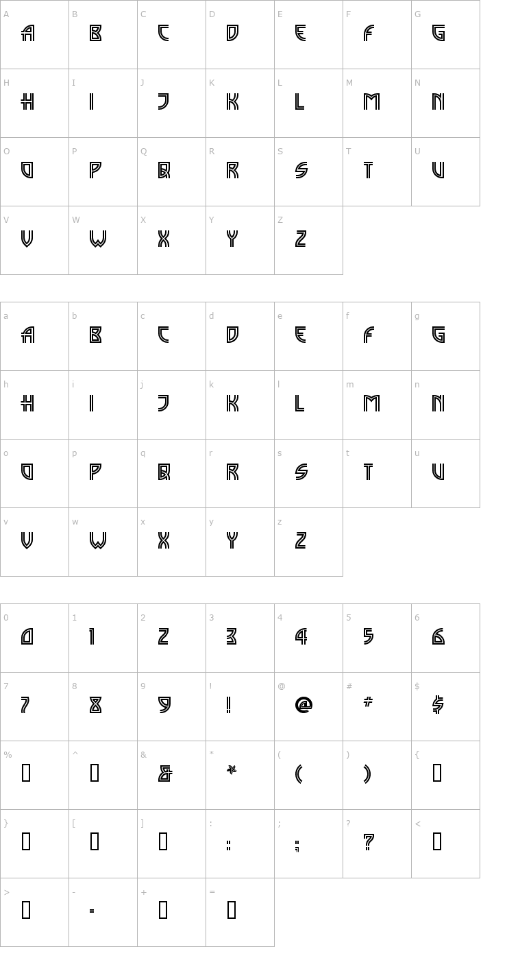 Character Map Madison Square Font