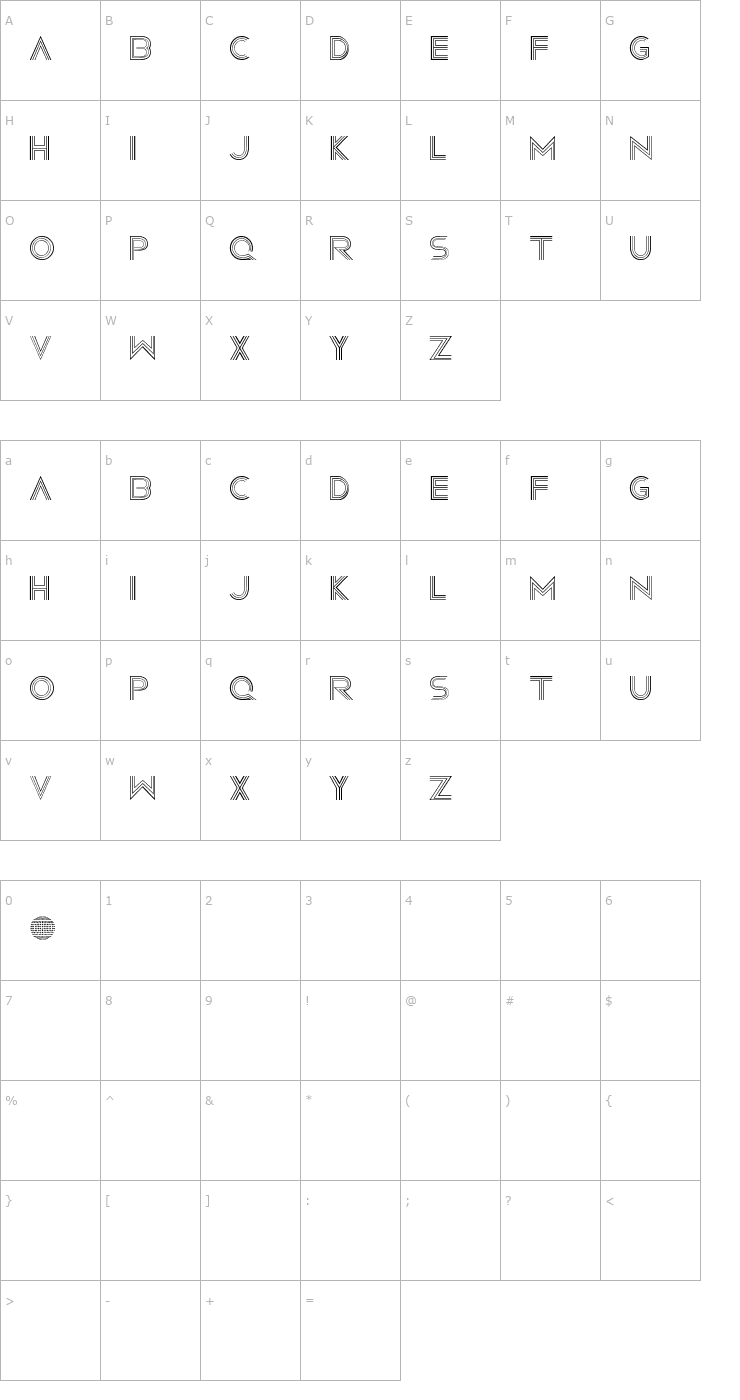 Character Map Madonna Font