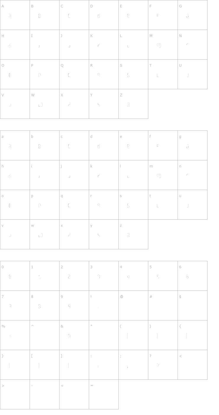 Character Map Madredeus Font