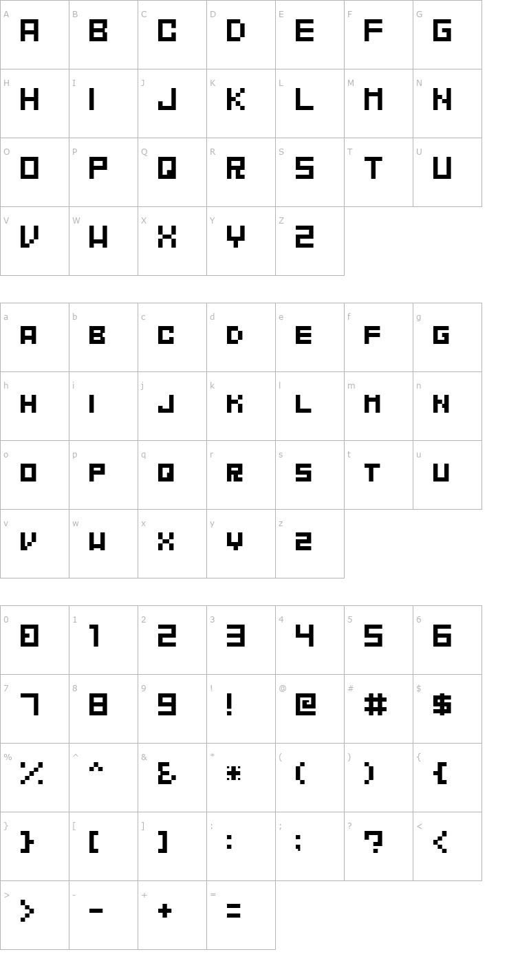 Character Map Mahawa Font