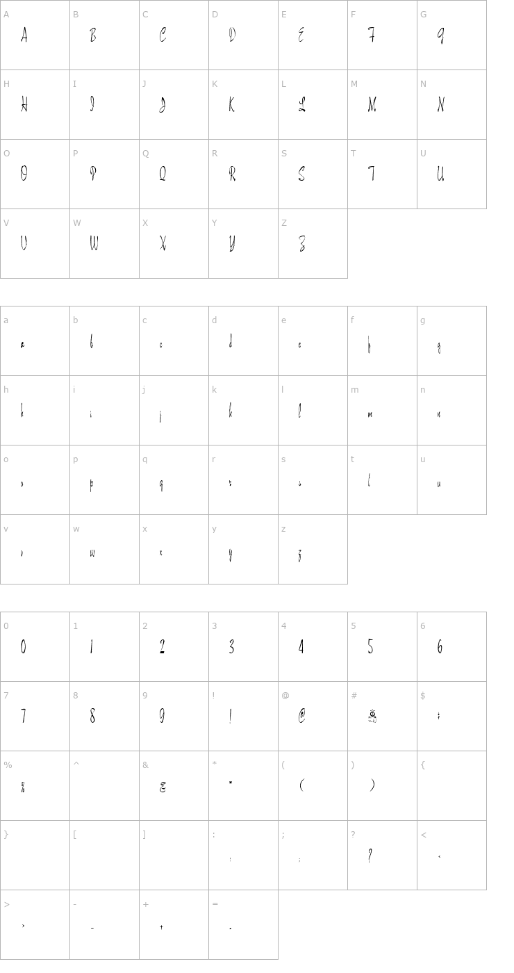 Character Map Maidstone Regular Font