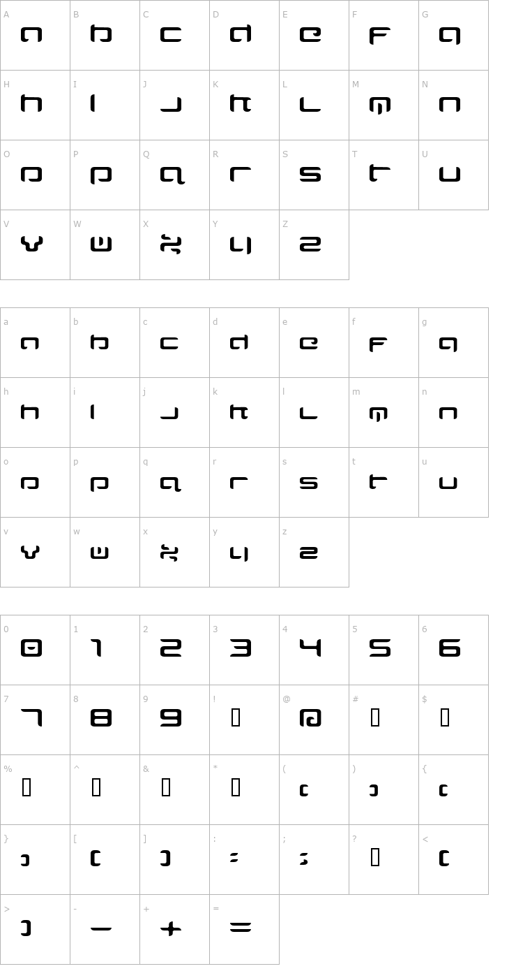 Character Map Majispirit Font