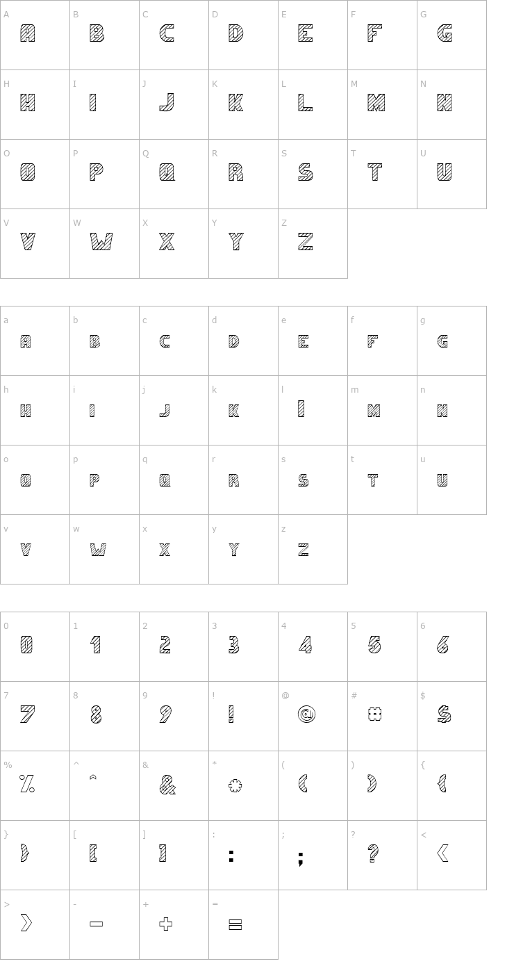 Character Map Malabars Font