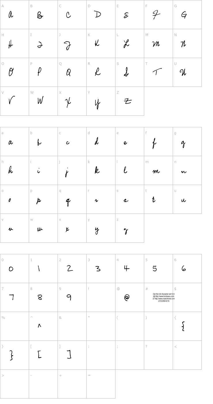 Character Map Mariette Tryout Font