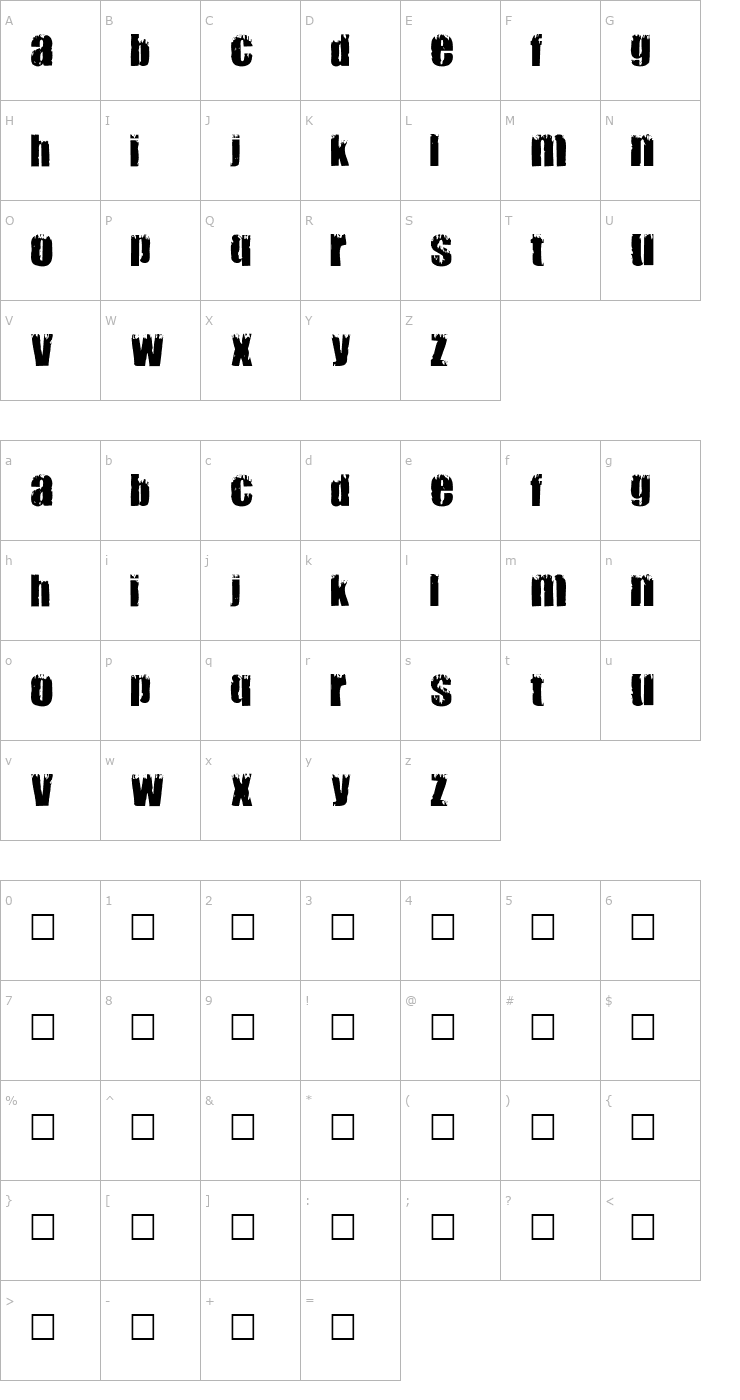 Character Map Mark Font