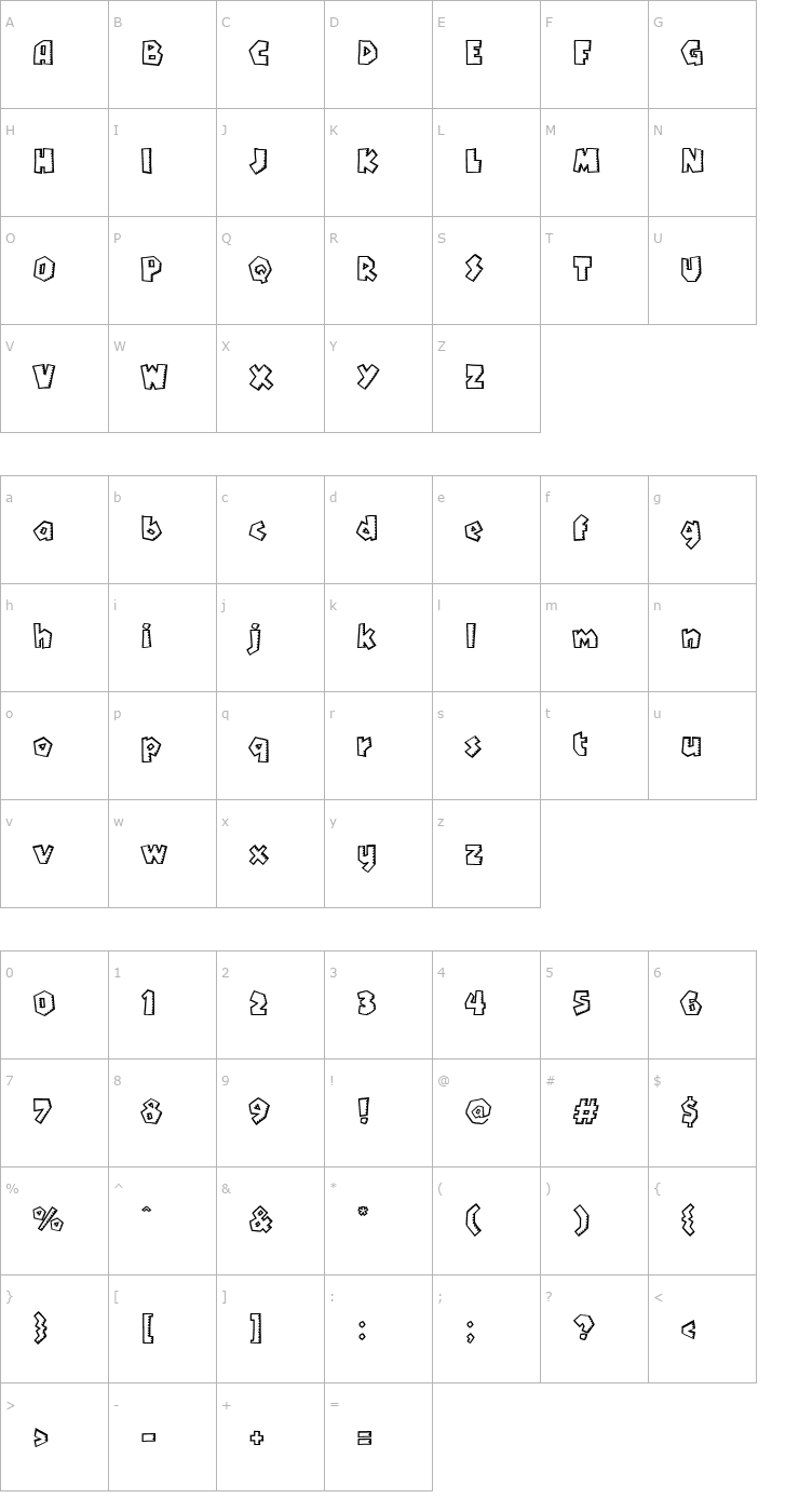 Character Map Marley Font