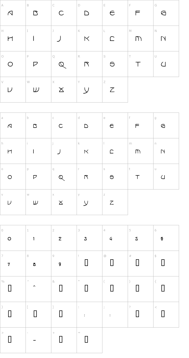 Character Map MarloweSemiBold Font