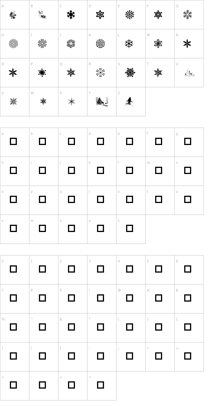 Character Map MarshMallow World Font