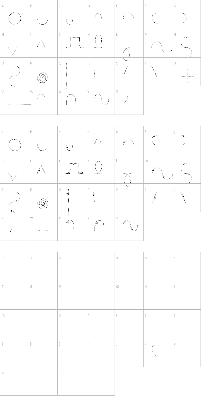 Character Map Maternellecolor Graphisme 2 Font