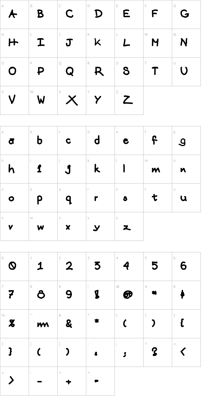 Character Map mattts chain Font