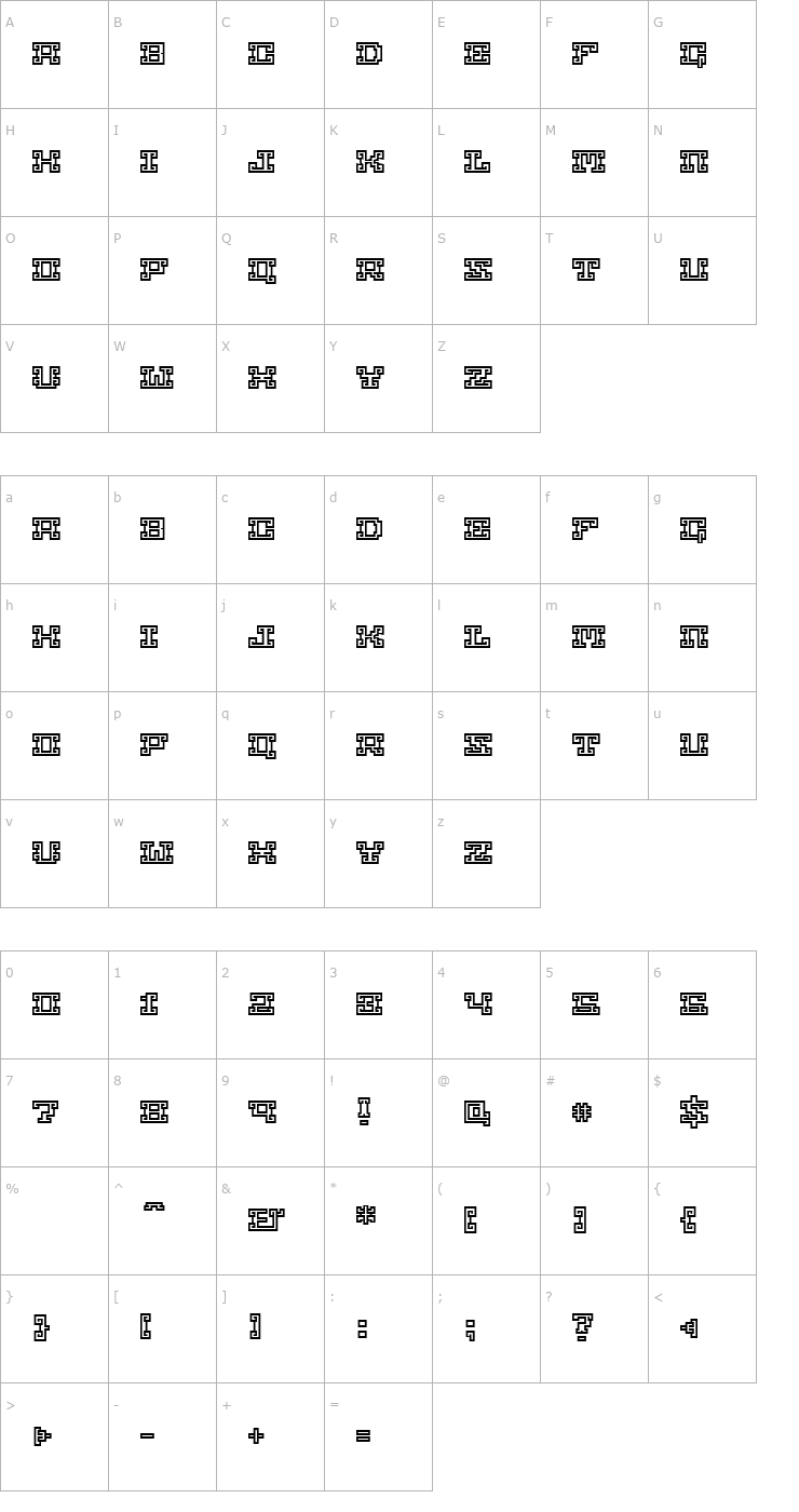 Character Map Maya Font