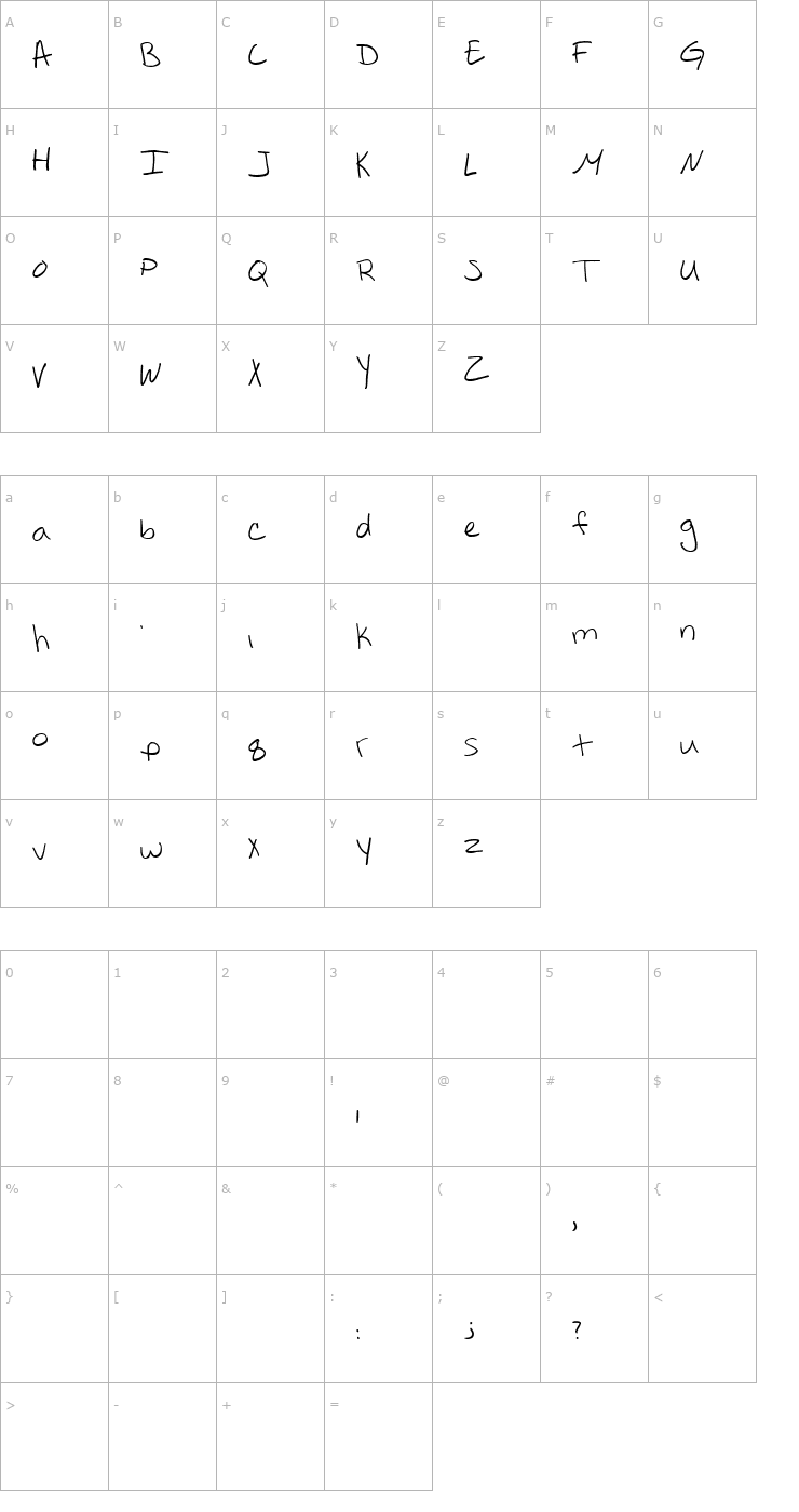 Character Map maydogg Font