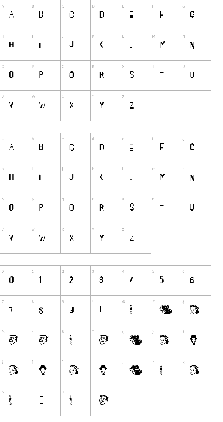 Character Map Maynard Font