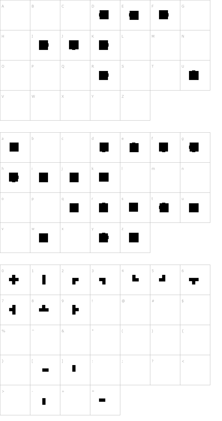 Character Map Maze Maker Solid Level 2F Font
