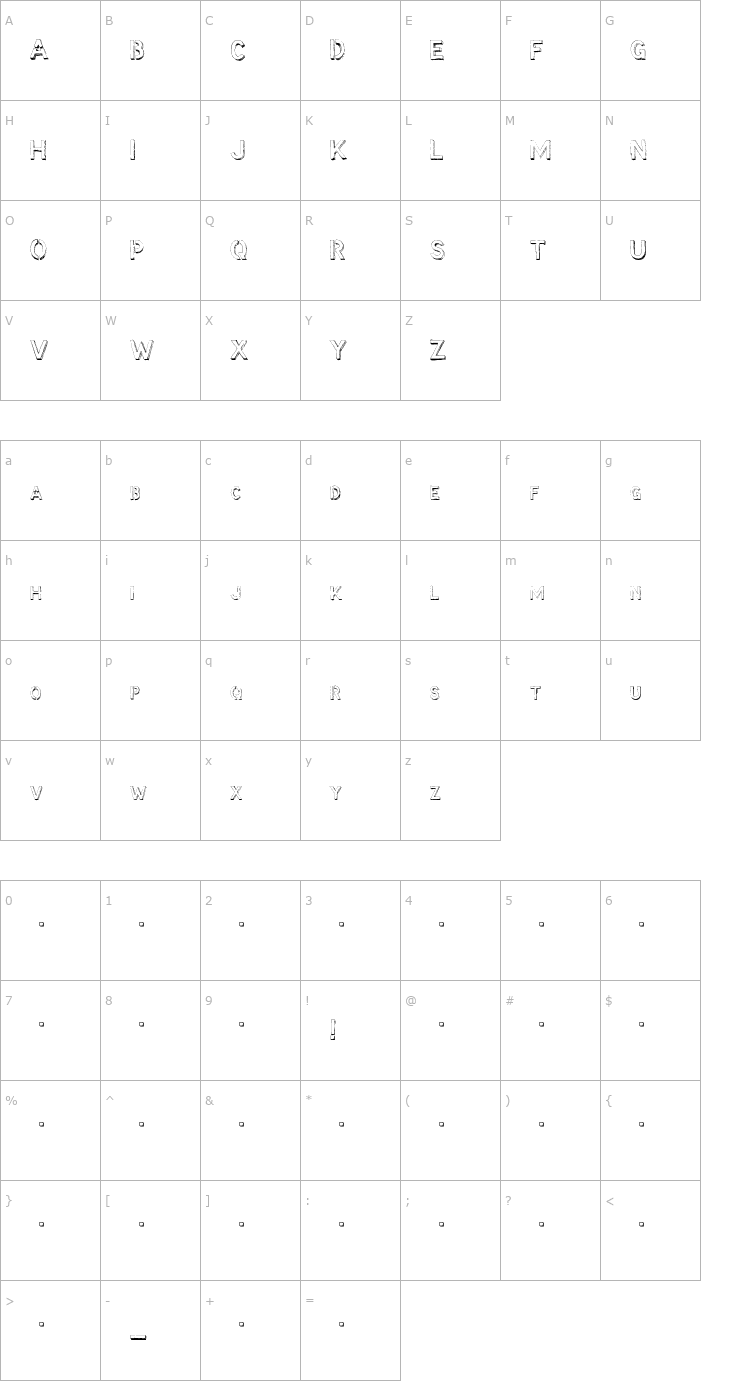Character Map McCoy - Hello Lori Font