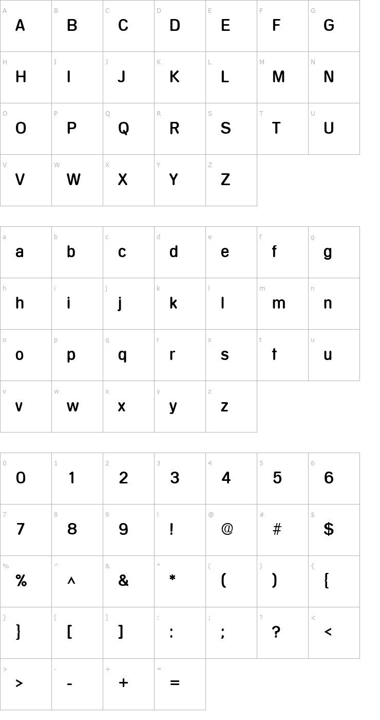 Character Map Mercedes Bold Font