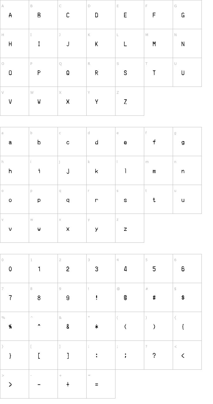 Character Map Merchant Copy Font