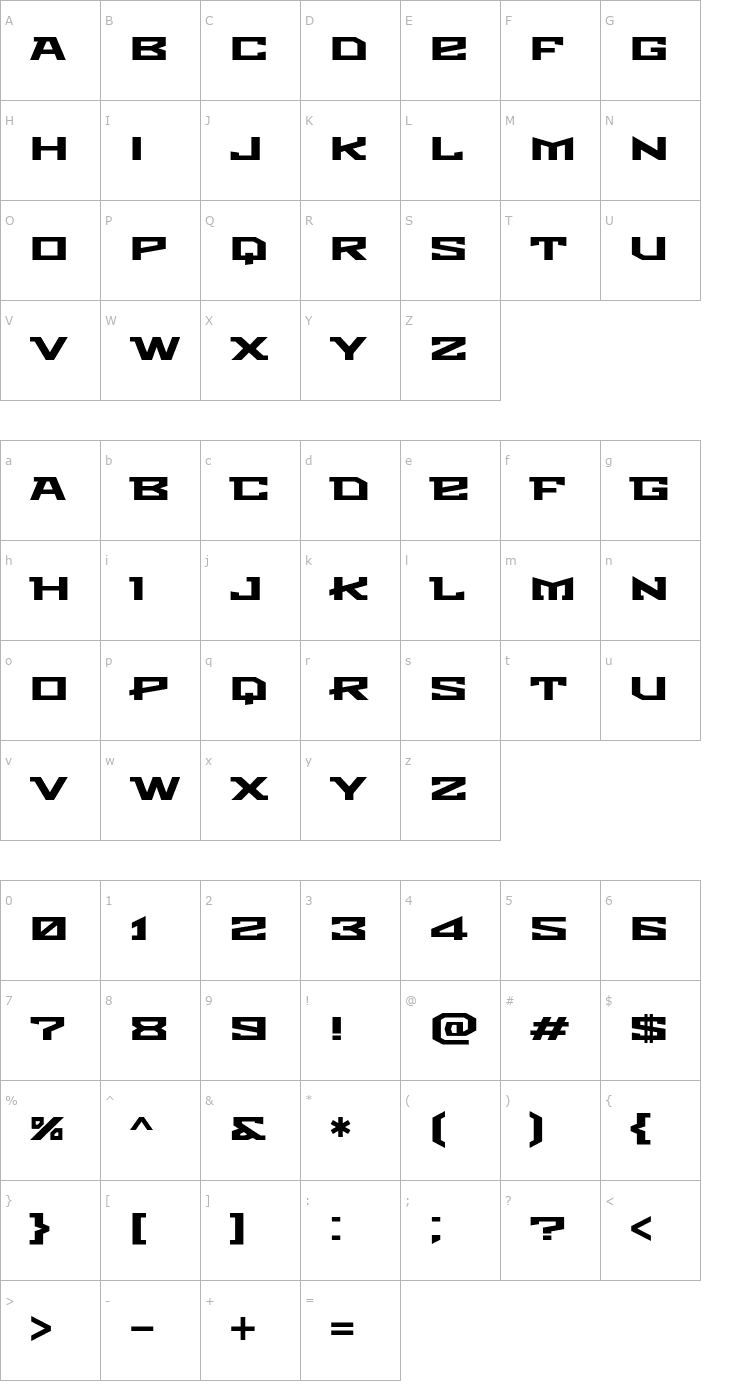 Character Map Metro OTF Font