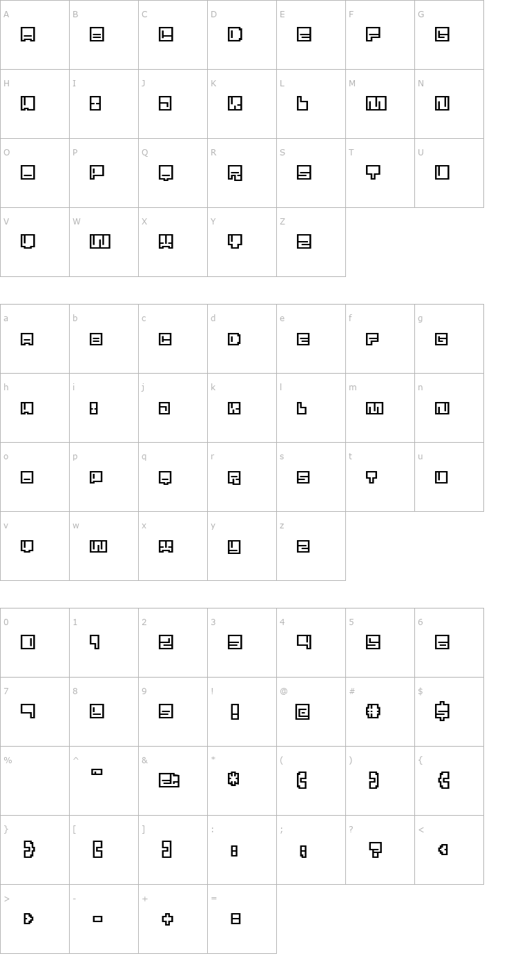 Character Map Mezcal-Outline-SC Font
