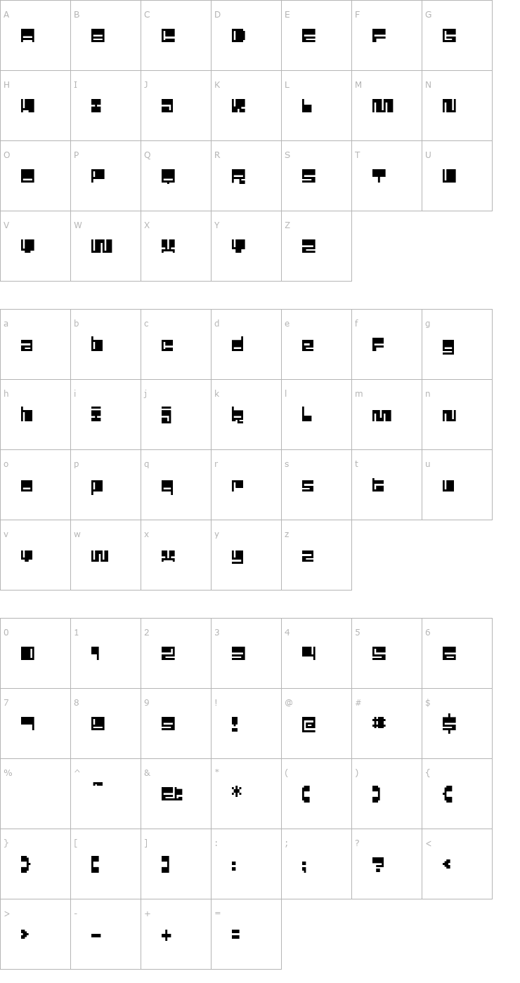 Character Map Mezcal-Regular Font