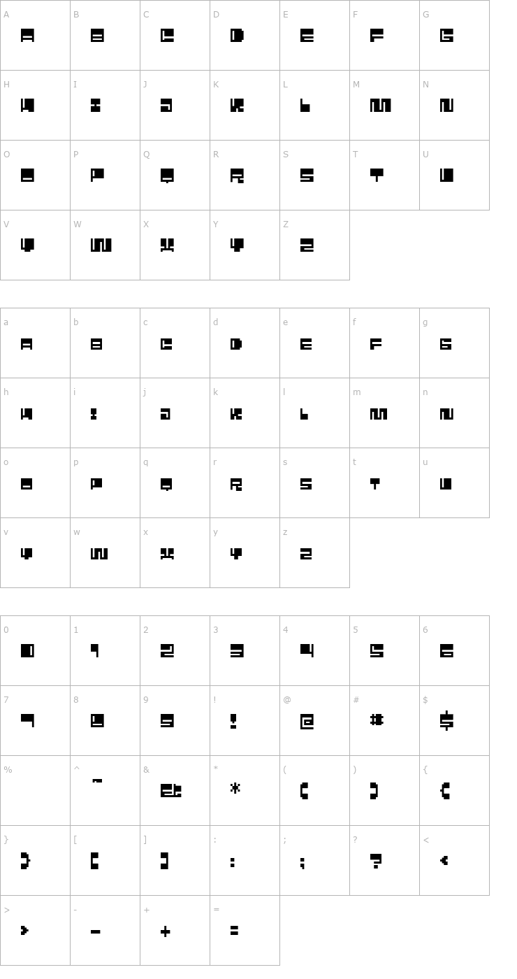 Character Map Mezcal-SmallCaps Font