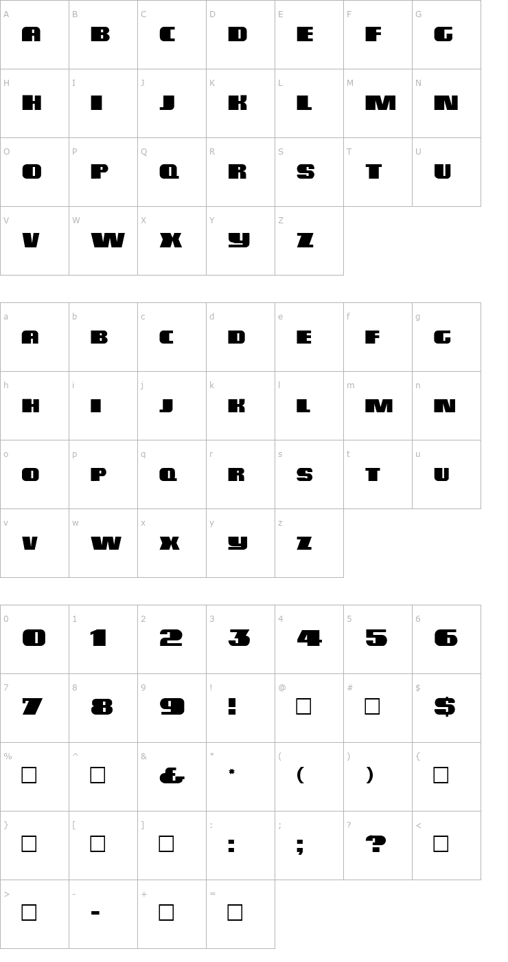 Character Map Miele Font