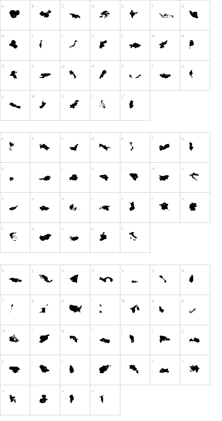Character Map Mini Pics Global N Capital Font