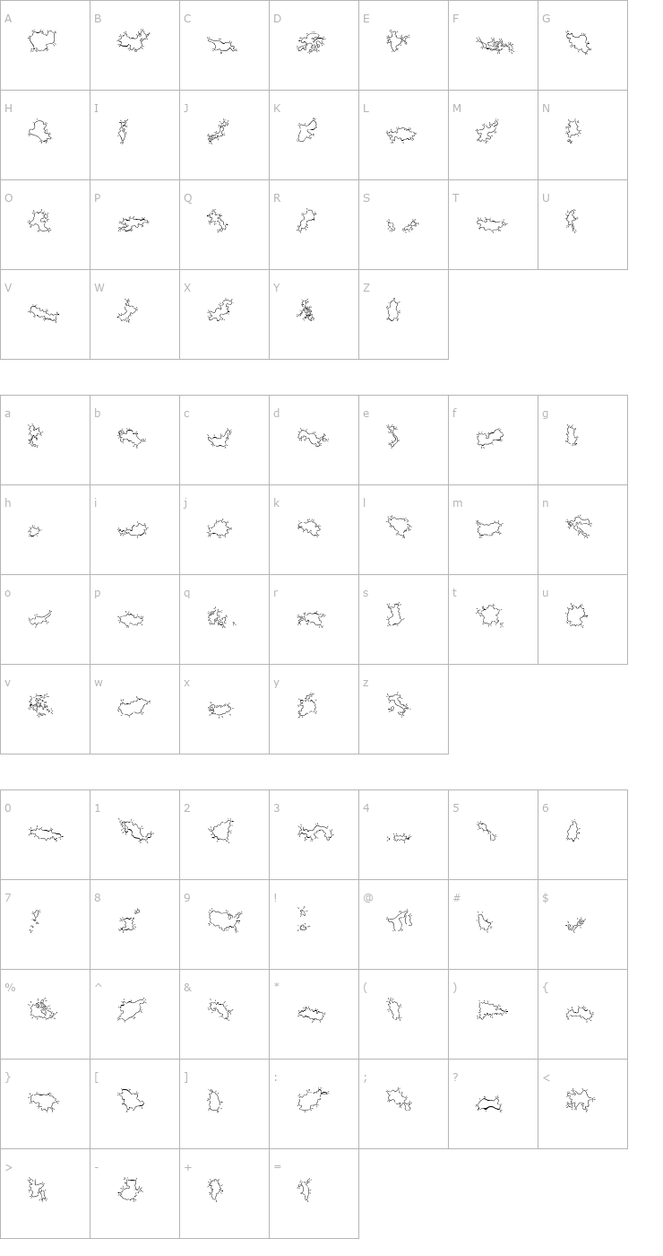 Character Map Mini Pics Global N Spurt Font