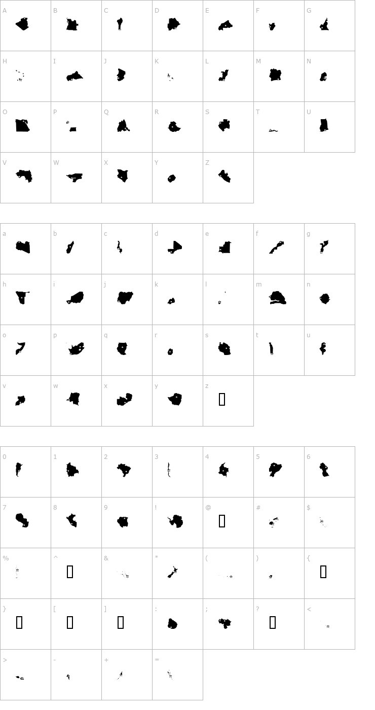 Character Map Mini Pics Global S Capital Font