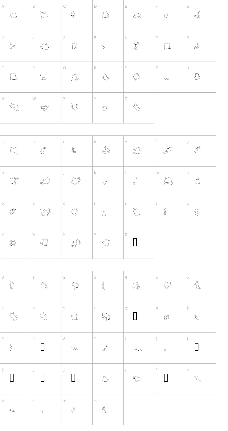 Character Map Mini Pics Global S Spurt Font