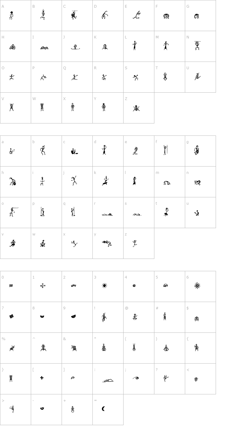 Character Map Mini Pics Zafrica Font