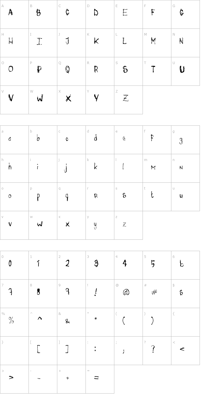 Character Map Mis® Font