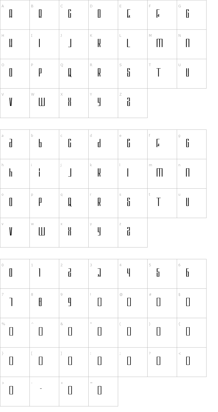 Character Map Misbehavior Take 23 Font