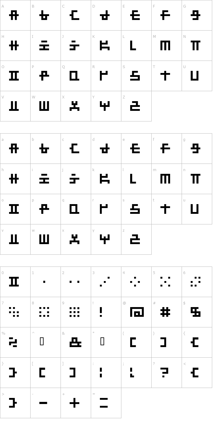 Character Map Mischstab Umbrella Patina Font