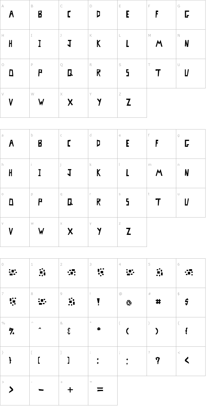 Character Map MisterBass Full Font