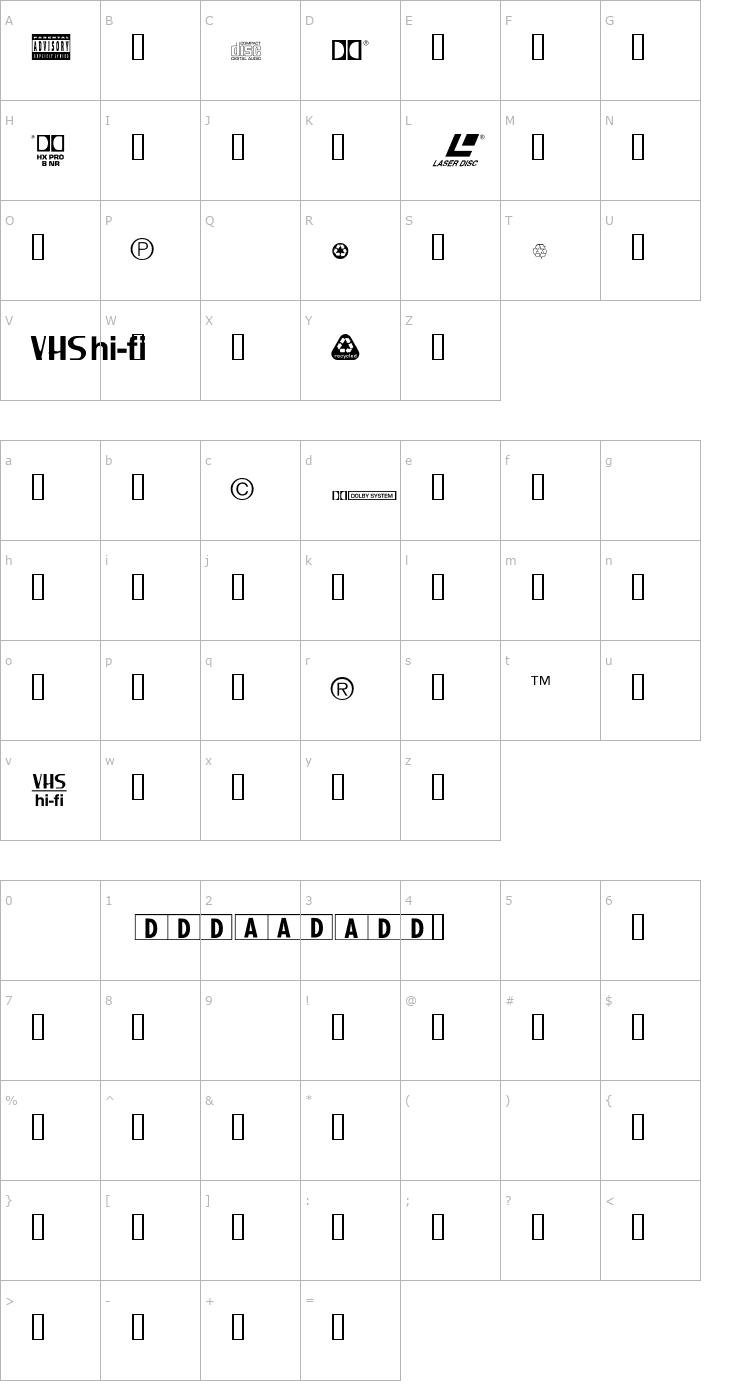 Character Map MisterToad Font