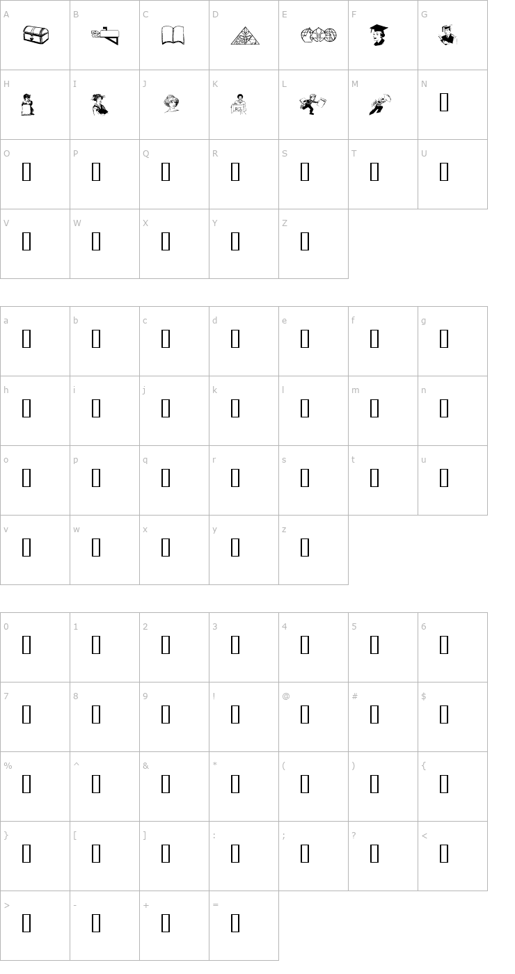 Character Map Mixed Bag 2 Font