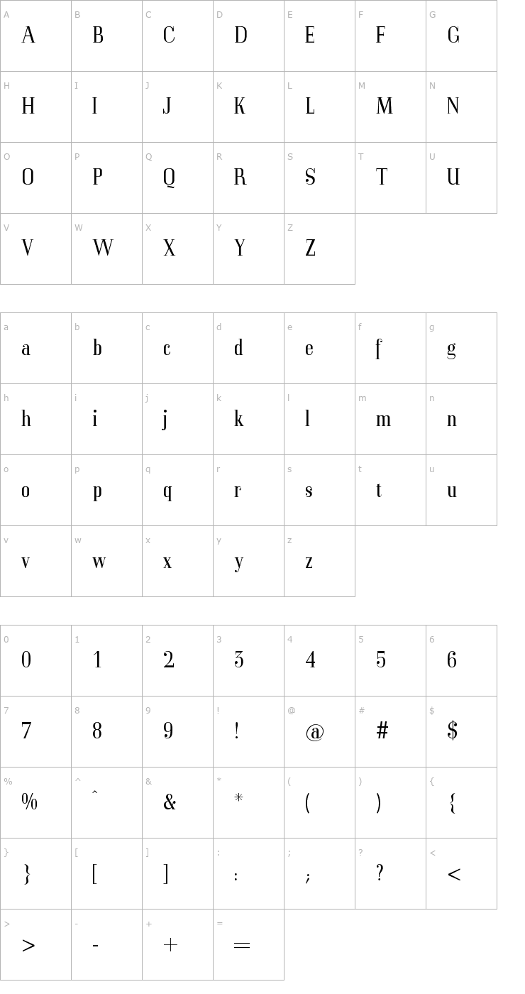 Character Map MKorsair Font
