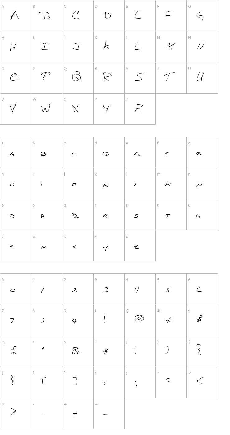 Character Map Mkumba Regular Font