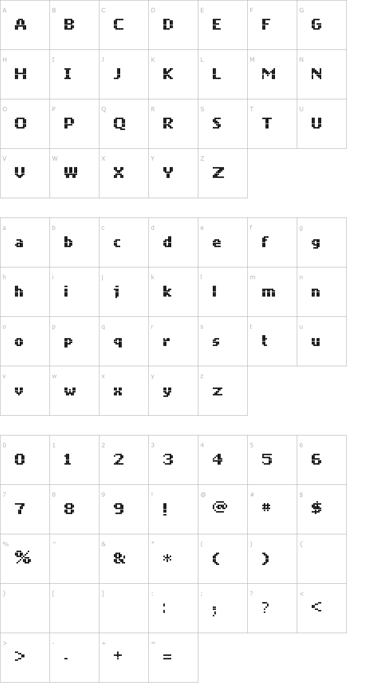 Character Map Mobile Font Font