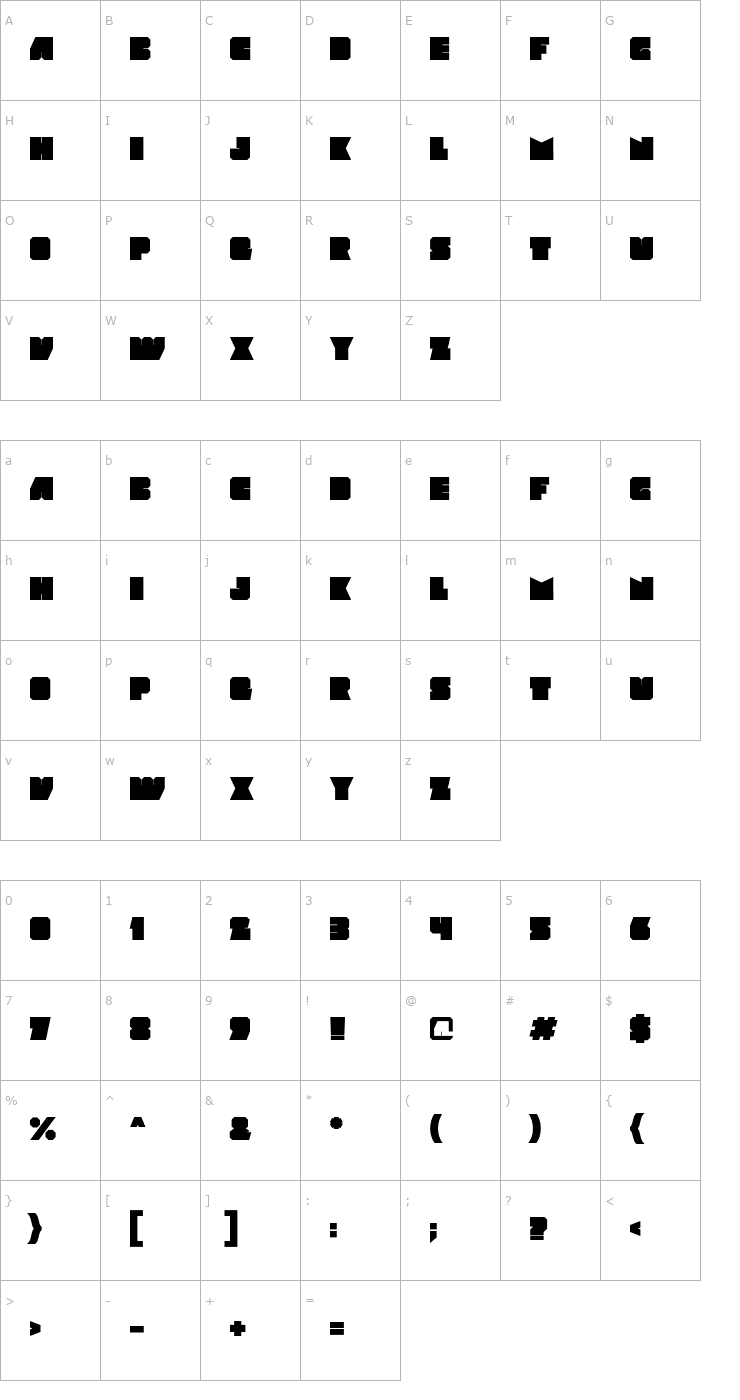 Character Map Mod Font