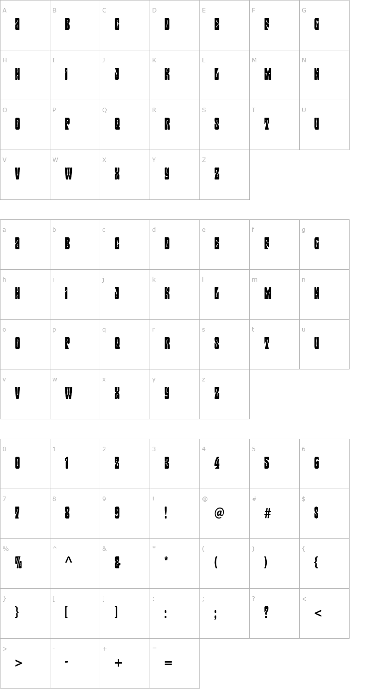 Character Map Mojo Font