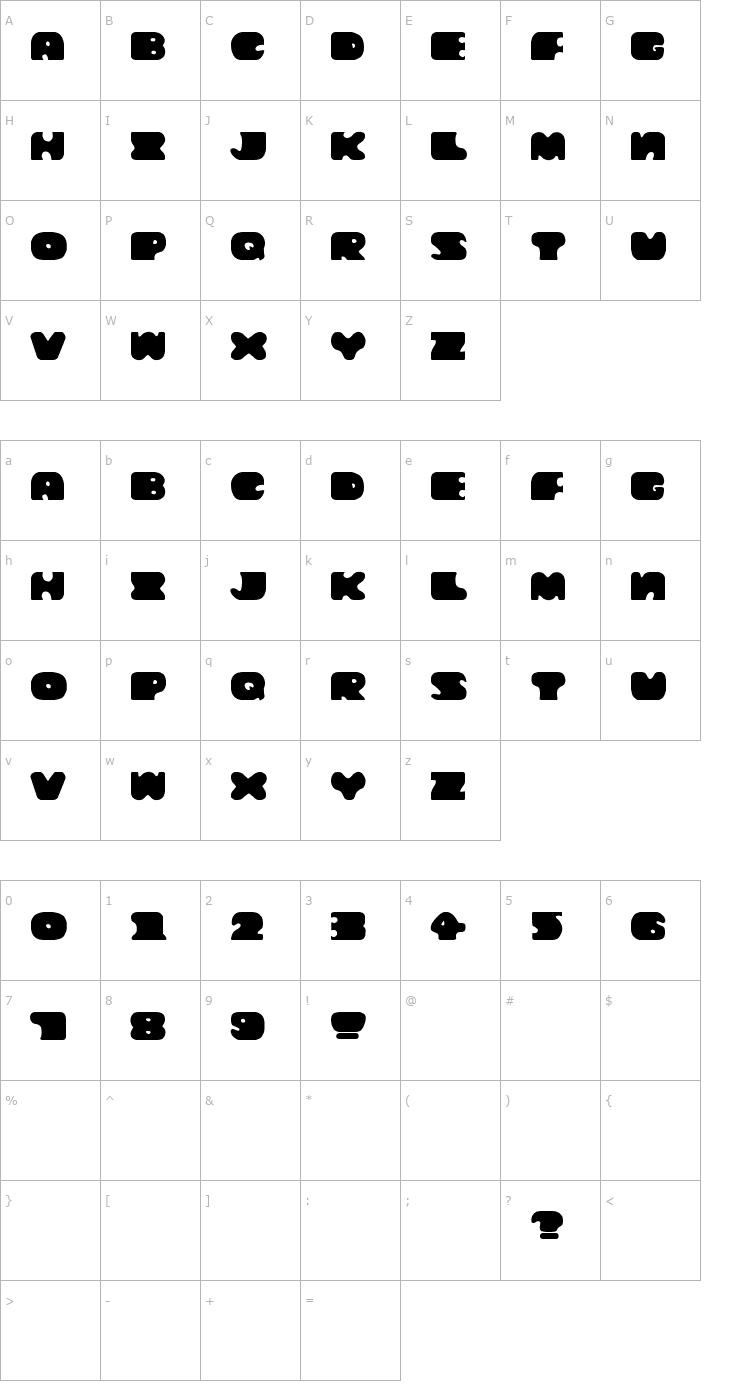 Character Map MomaGrape Font