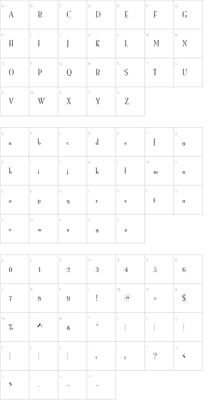 Character Map MonaLisa Font